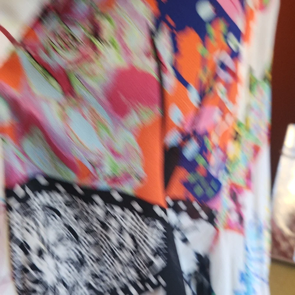 John Mark Multicolor Floral Shirt Dress - Picture 7 of 11